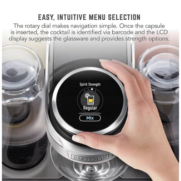 Bartesian Professional Cocktail Machine, 5 Premium Glass Bottles, 55306 - Picture 4 of 6